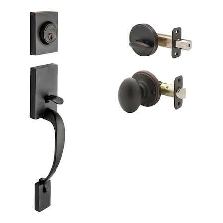 Fashion Handleset, Egg Knob Interior Trim, Tuscan Bronze